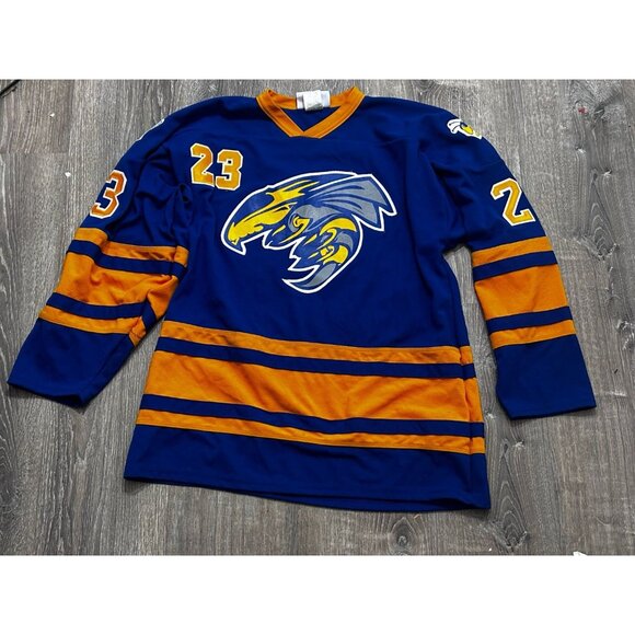 Athletic Knit Other - Athletic Knit Hockey Jersey Men's Size Large V-Neck Sportwear Blue